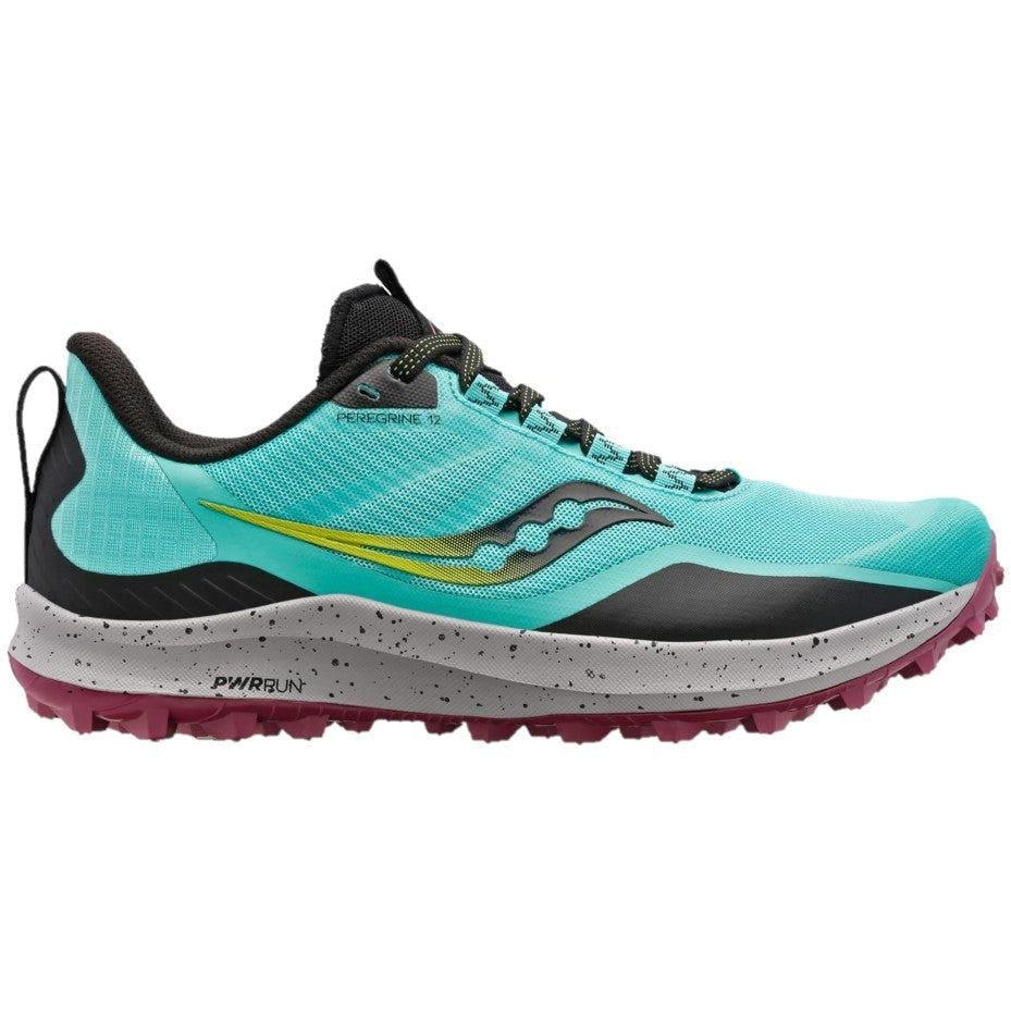 Women's Saucony Peregrine 12, Cool Mint/Acid, 9 B Medium