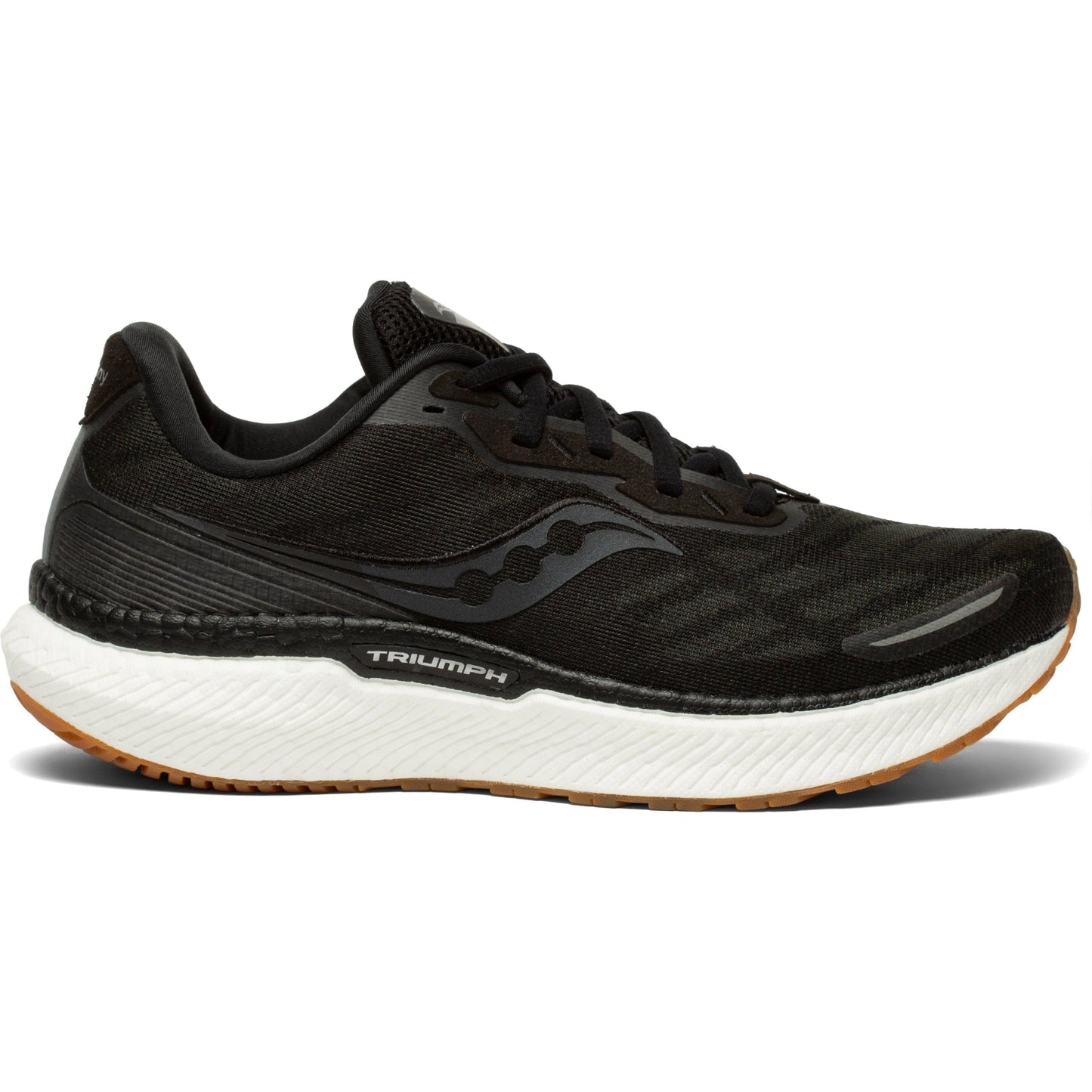 Women's Saucony Triumph 19, Black/Gum, 7 B Medium