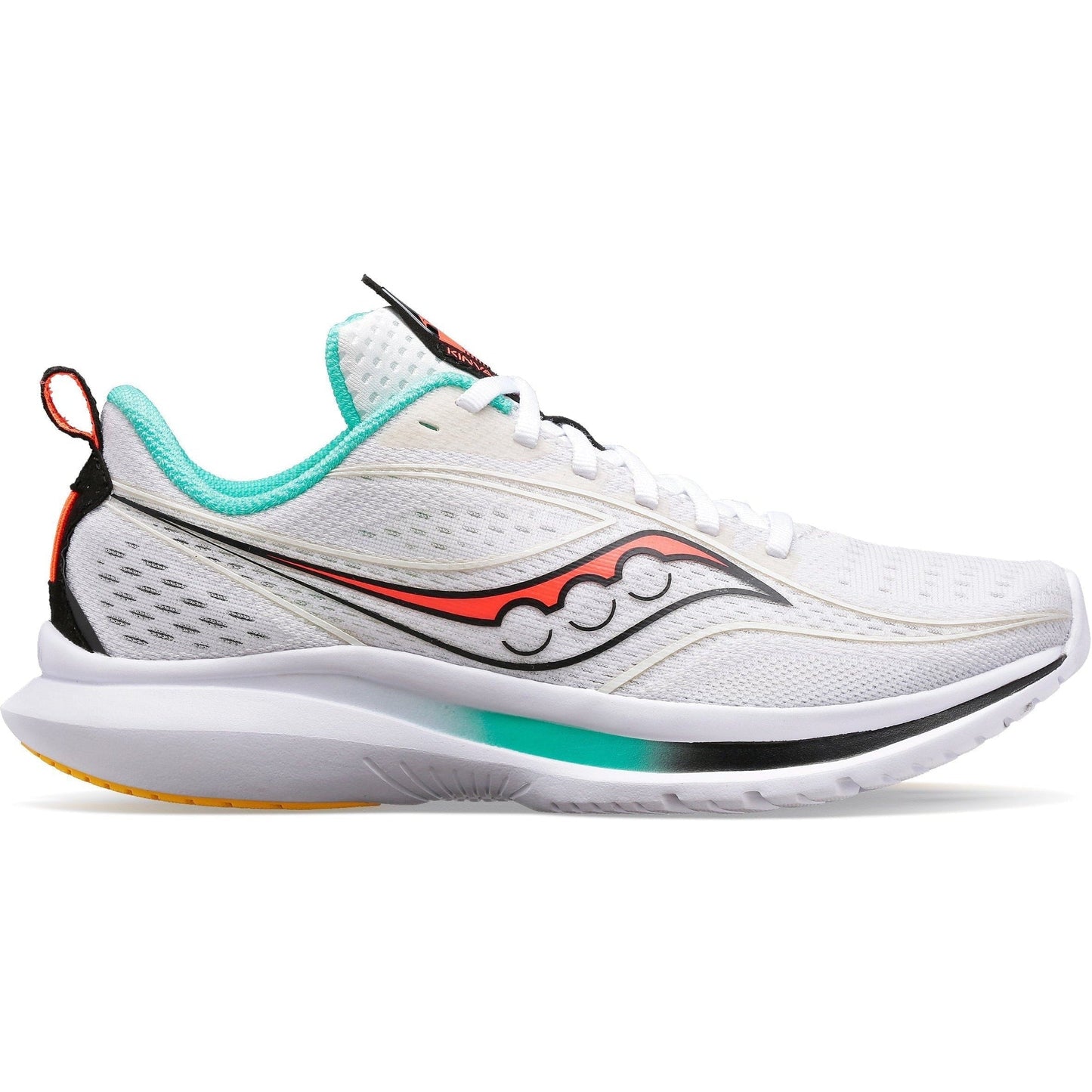 Women's Saucony Kinvara 13, White/Black/Vizi, 11 B Medium