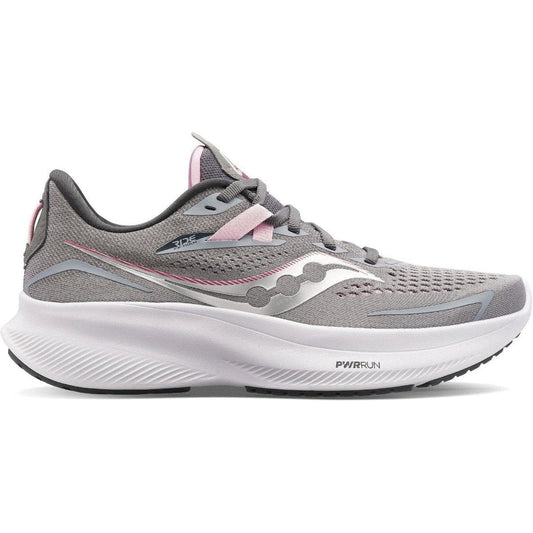Women's Saucony Ride 15, Alloy/Quartz, 7.5 D Wide