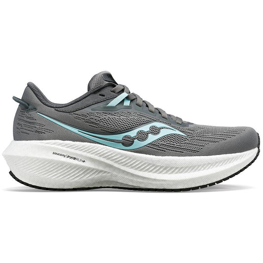 Women's Saucony Triumph 21, Gravel/Black, 8.5 B Medium